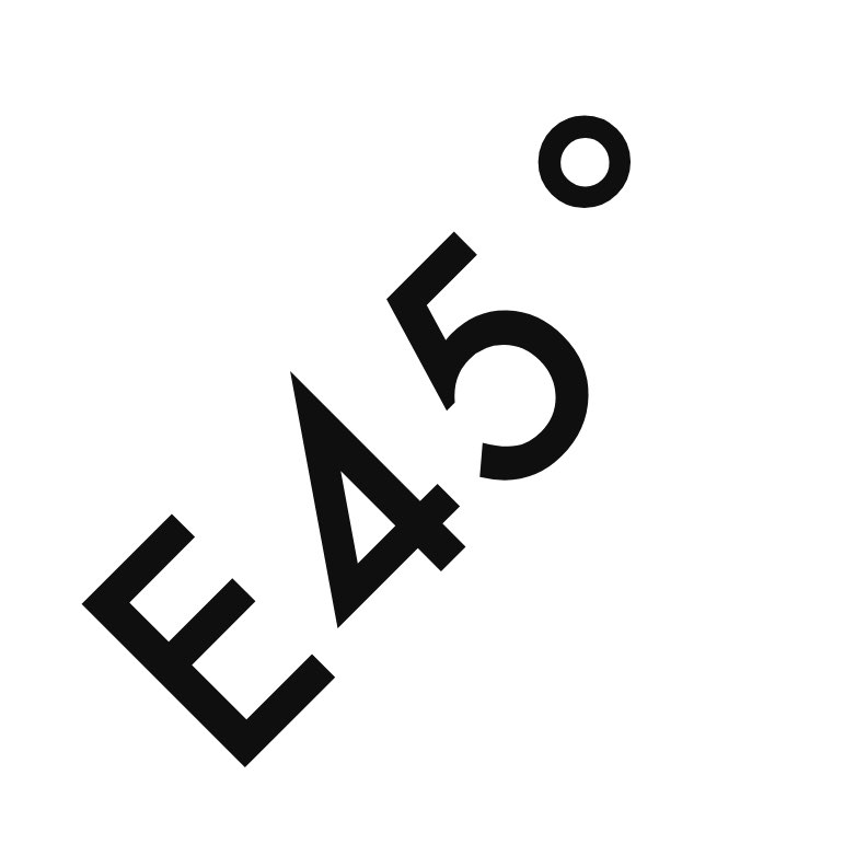 E45°