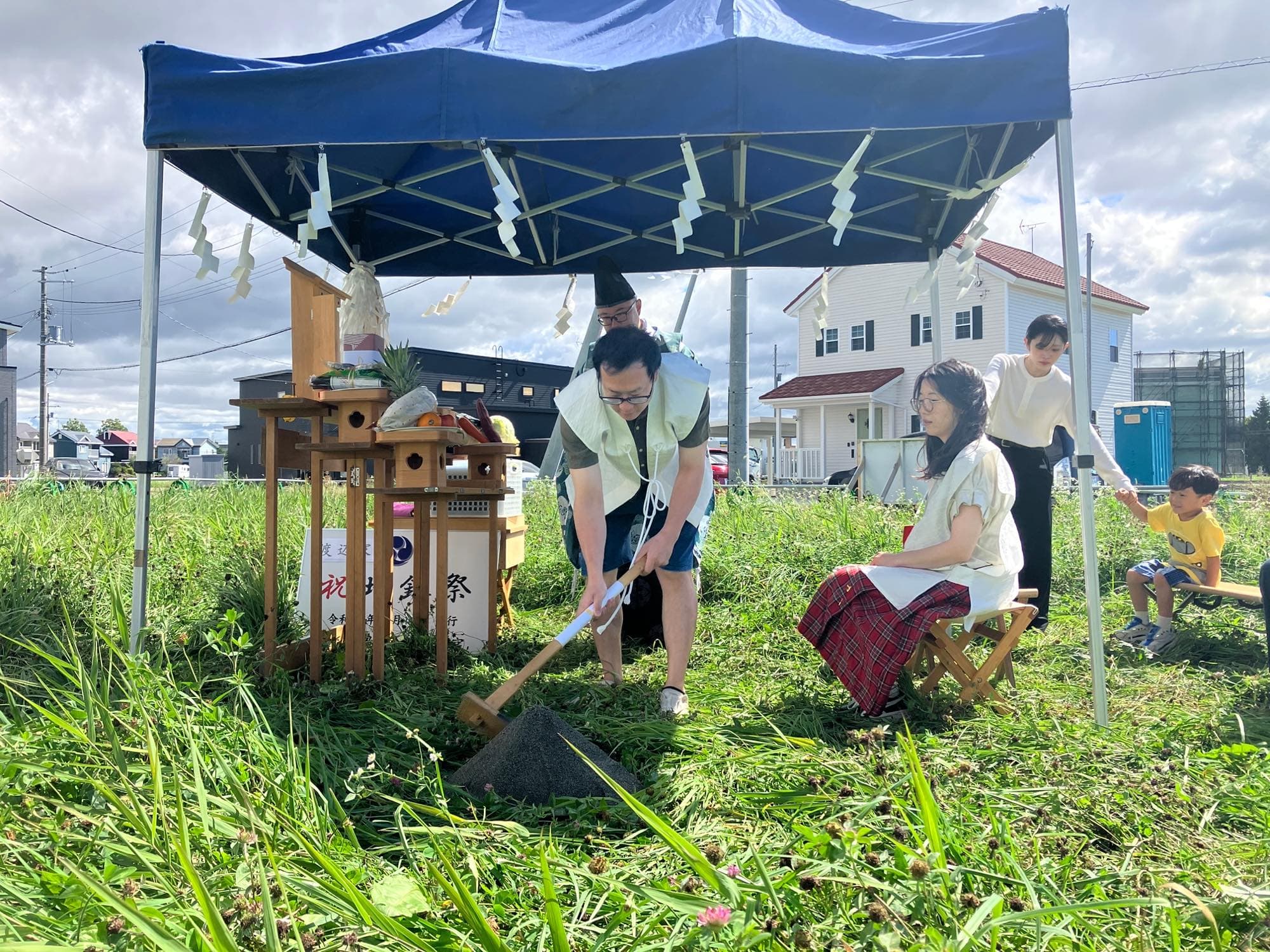 【新築住宅計画】南幌町にて、地鎮祭を行いました